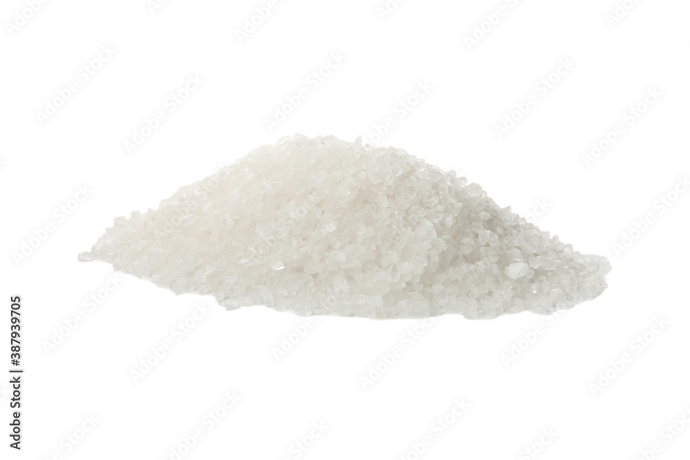 Stack of salt isolated on white background Stack of salt isolated on white background