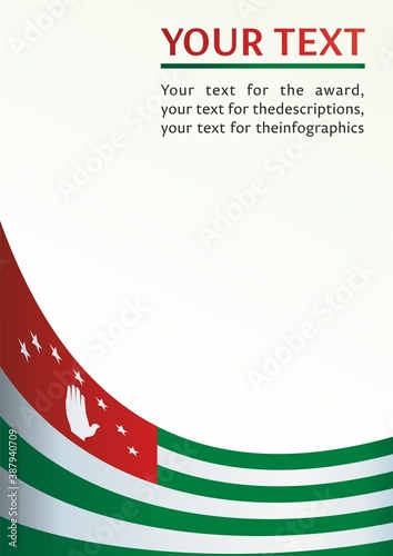 Flag of Abkhazia, Template for the award, an official document with the flag and symbol of Republic of Abkhazia