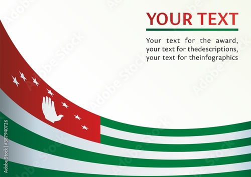 Flag of Abkhazia, Template for the award, an official document with the flag and symbol of Republic of Abkhazia