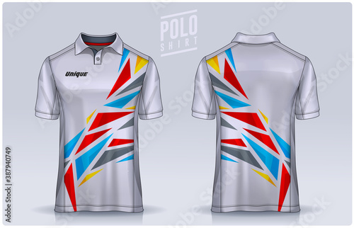 t-shirt polo templates design. uniform front and back view.