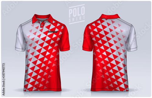 t-shirt polo templates design. uniform front and back view.