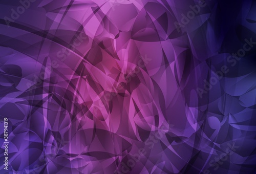 Dark Purple, Pink vector texture with abstract forms.
