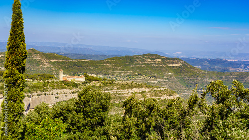 Monastery in Montserrat mountain range  Spain