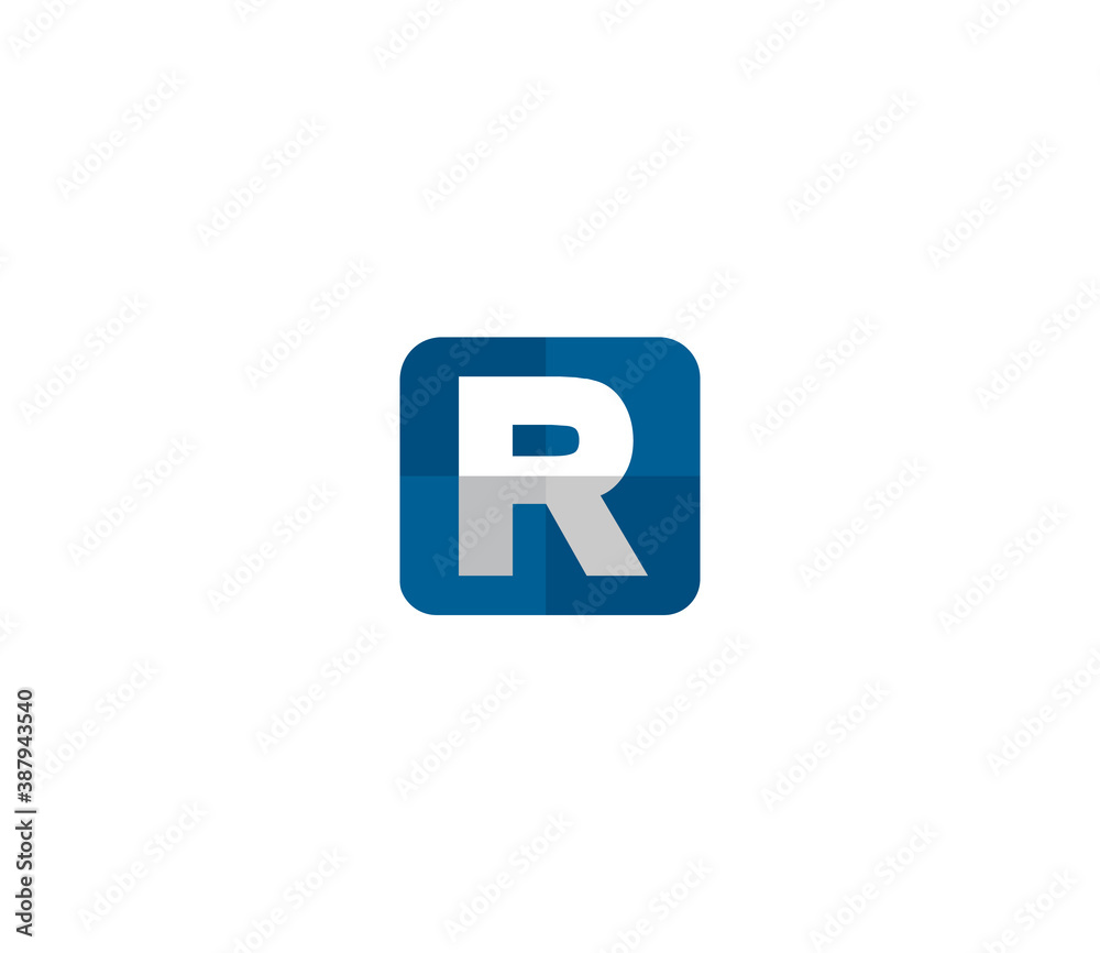 R Alphabet Modern Icon Style Simple Logo Design Concept R Alphabet Modern Icon Style Simple Logo Design Concept