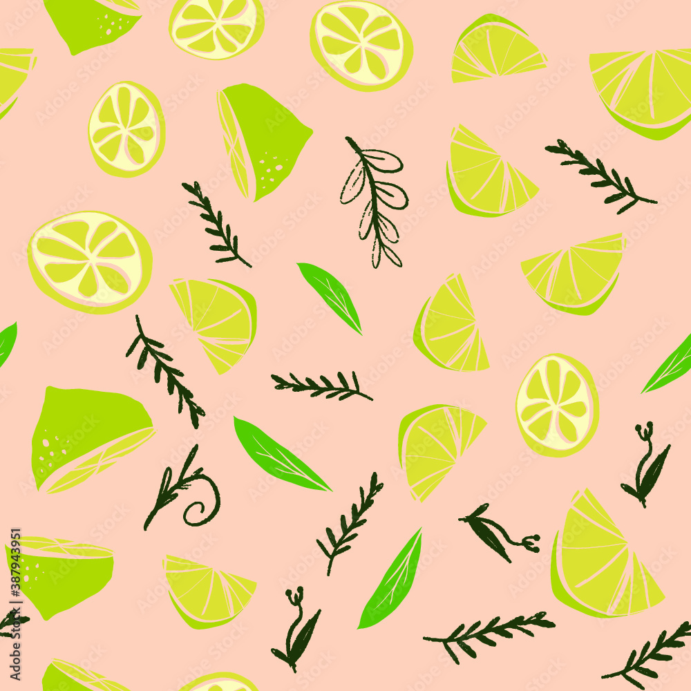 Lemon seamless pattern for your design: wallpaper, card, textile Lemon seamless pattern for your design: wallpaper, card, textile