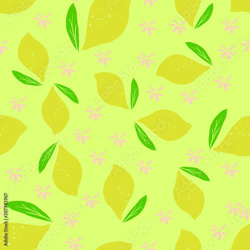 Lemon seamless pattern for your design: wallpaper, card, textile