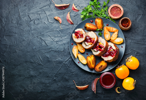 Foto Meatloaf with persimmon.