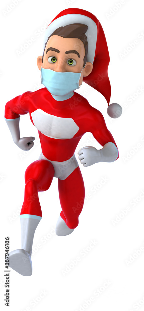 Fun super Santa Claus with a mask Fun super Santa Claus with a mask