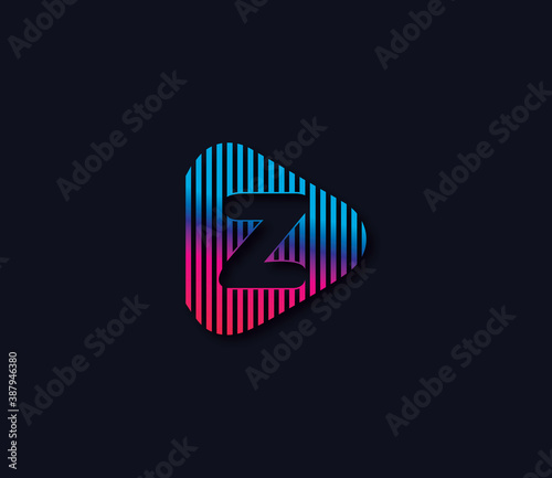 Z Alphabet Play Logo Design Concept