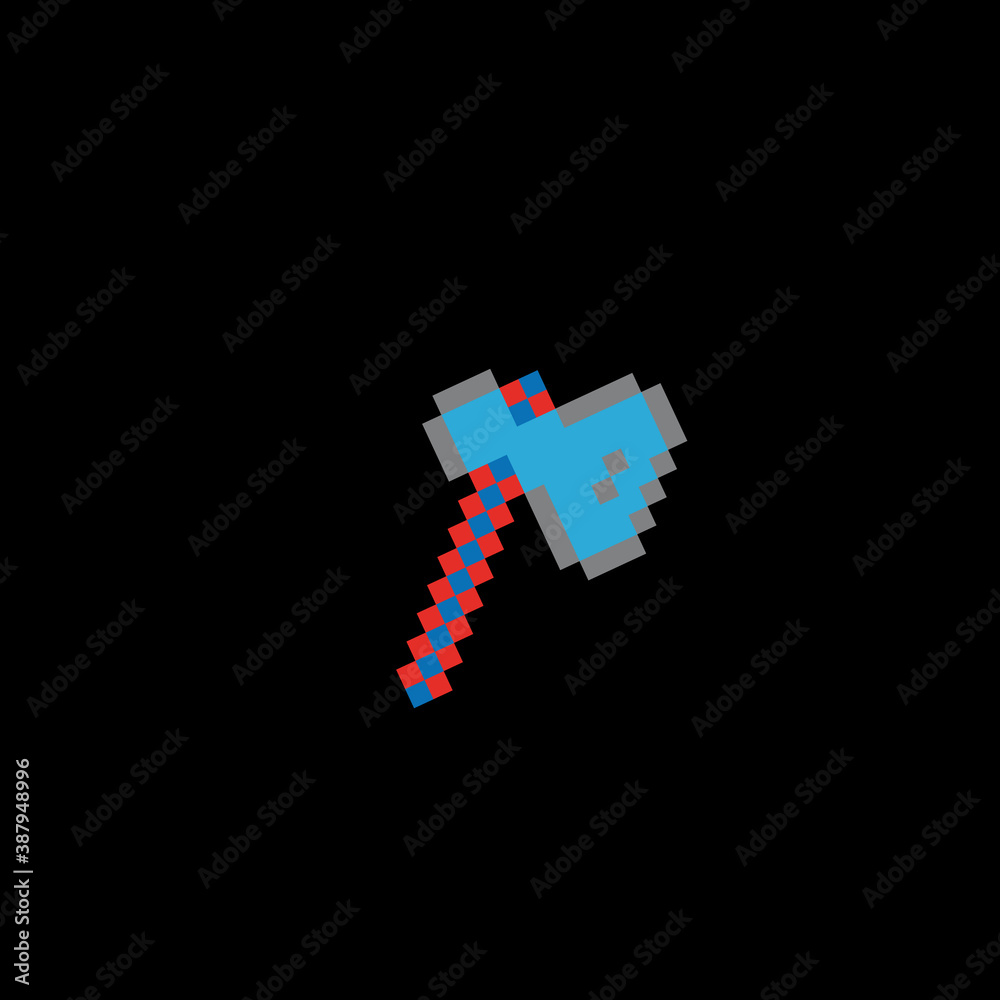 pickaxe icon on white. Vector pickaxe icon on white. Vector