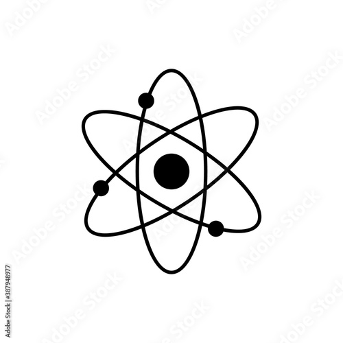 Molecular atom neutron Icon. Vector