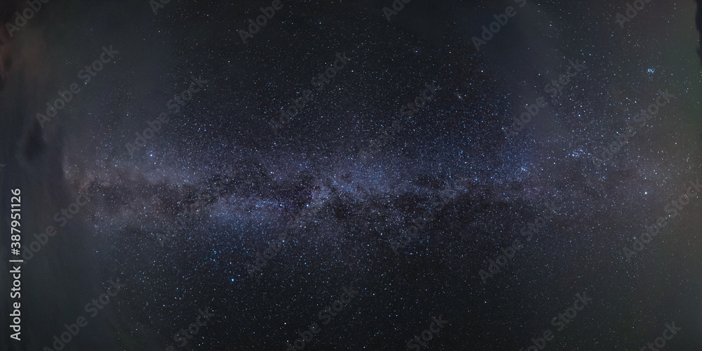 Panorama of big Milky way - obrazy, fototapety, plakaty 