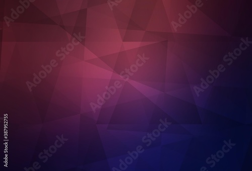 Dark Purple, Pink vector abstract mosaic backdrop.
