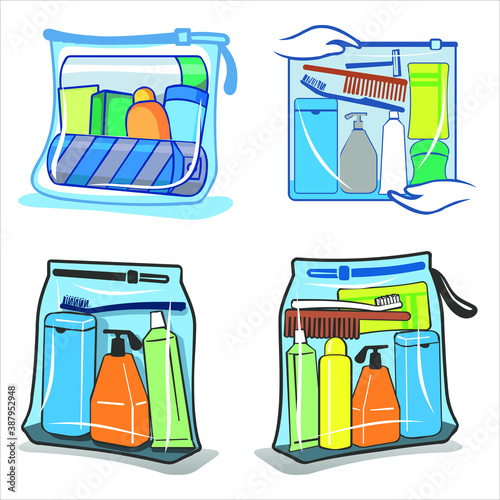 A collections of illustration of blessing bags.