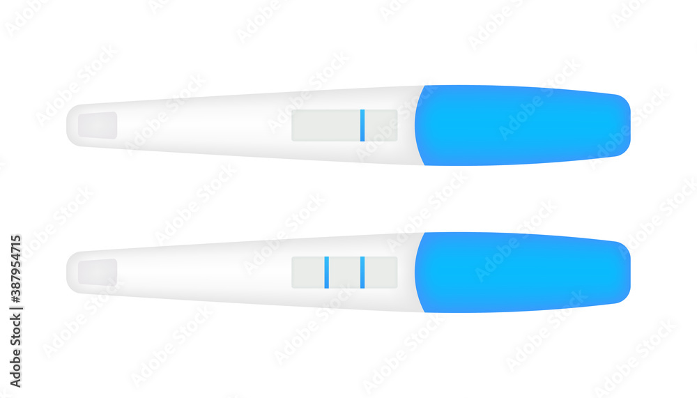 Pregnancy test sticks with results. Art design pregnant, childbirth template. Vector illustration Pregnancy test sticks with results. Art design pregnant, childbirth template. Vector illustration