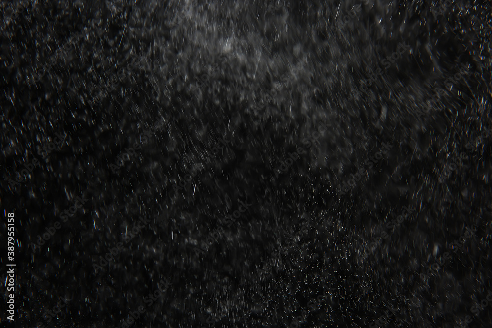 background for overlay black rain, abstract studio drops water drops bokeh