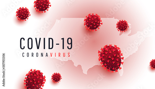 Dangerous virus spread on america map. Global outbreak infection. Novel Coronavirus 2019-nCoV