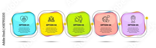 Pets care, Court building and Strategy line icons set. Timeline process flowchart. Timer sign. Love animals, Government house, Business plan. Location pointer. Business set. Vector