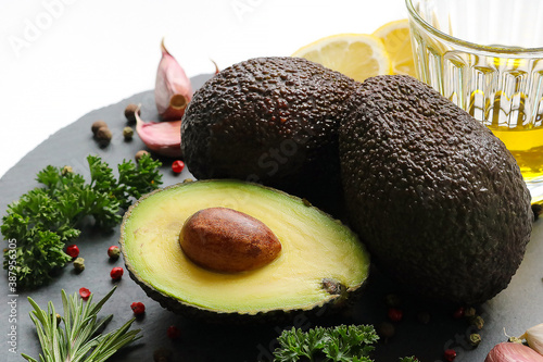 avocado on a plate