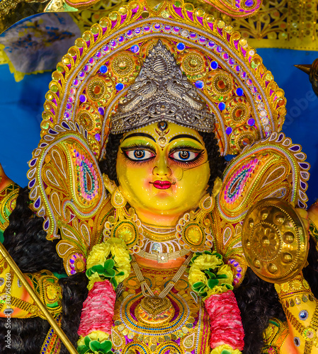 View of an Idol of Goddess Durga, Symbol Of Strength and Intensity as per Hinduism.  © ABIR