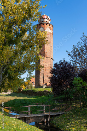 The tower of the Teutonic castle in Brodnica, Poland photo