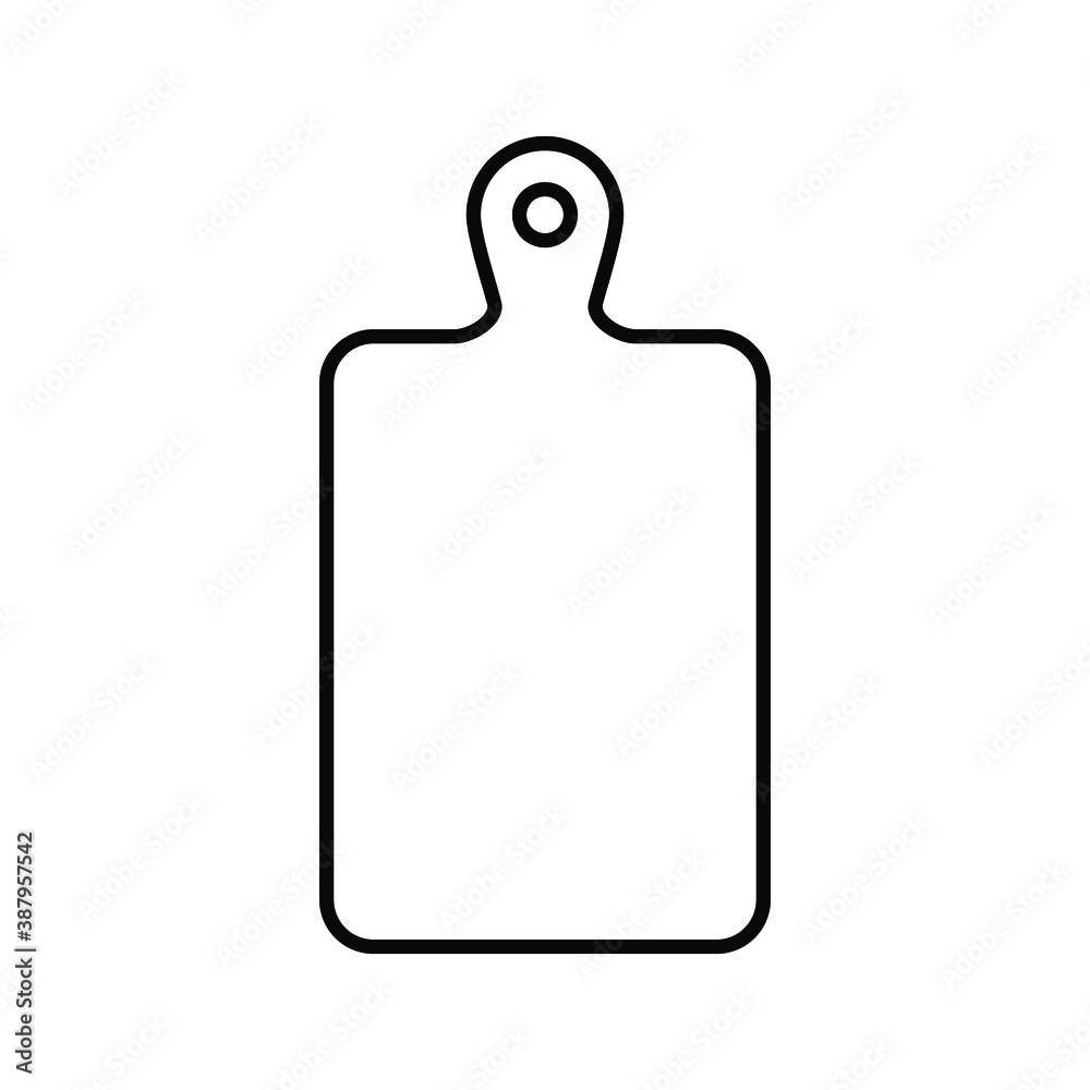 Cutting board icon isolated on white background from kitchen collection. Vector illustration. EPS10 Cutting board icon isolated on white background from kitchen collection. Vector illustration. EPS10