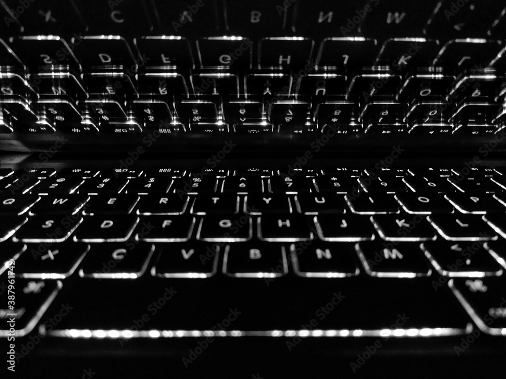 computer keyboard with code