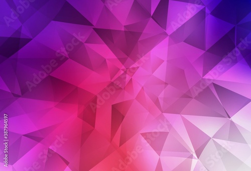 Light Pink, Red vector triangle mosaic background.