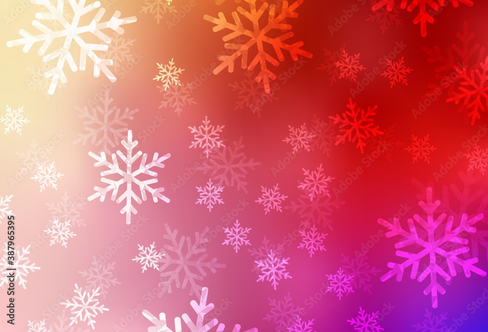 Light Red, Yellow vector background in Xmas style. Light Red, Yellow vector background in Xmas style.