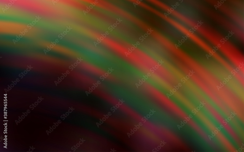 Dark Red vector background with wry lines.