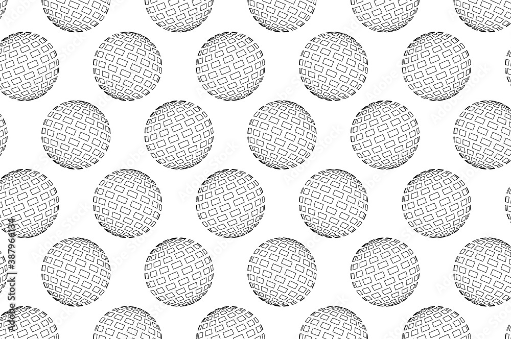 Globe - abstract square pattern, Globe - abstract square pattern,