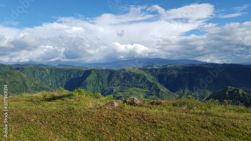 landscape with mountains and sky