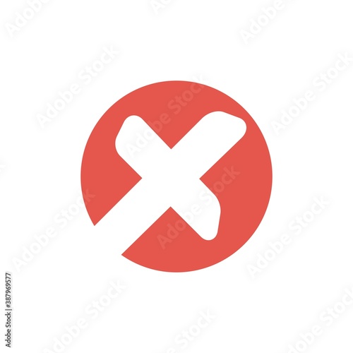 Canceled Flat Icon Vector Logo Template Illustration
