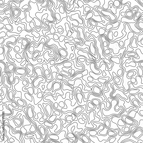 Seamless abstract background. Random wavy lines. Vector image.