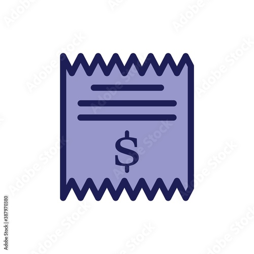 Bill Flat Icon Vector Logo Template Illustration
