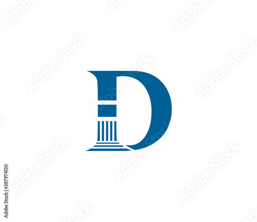D Alphabet Law firm Logo Design Concept