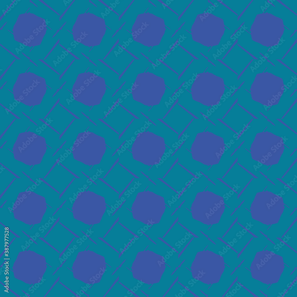 Vector seamless pattern texture background with geometric shapes, colored, blue colors.