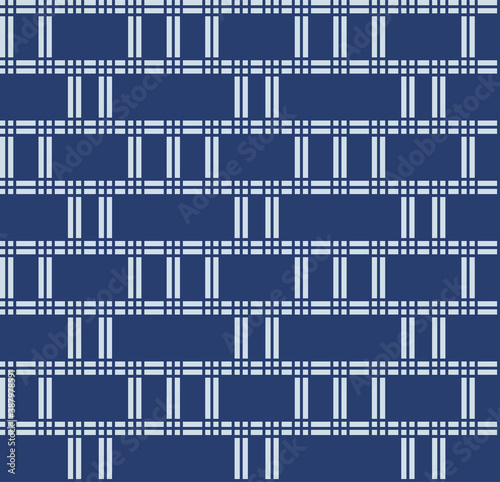 Japanese Rectangle Stripe Vector Seamless Pattern
