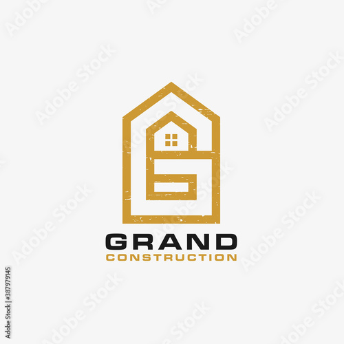Geometric letter G for House Logo design