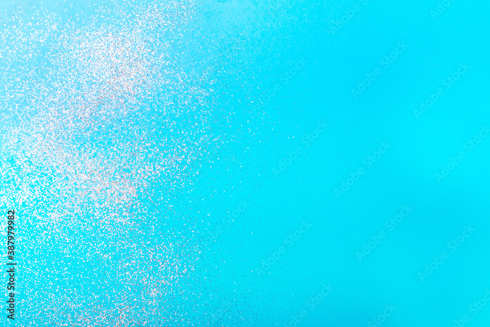 blue glitter background for text