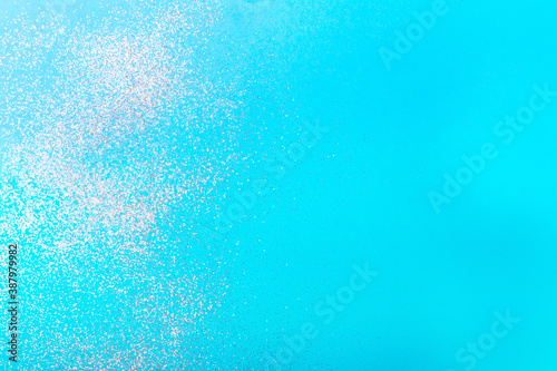 blue glitter background for text