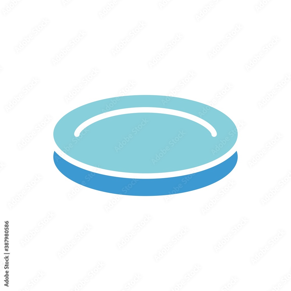 Plate Flat Icon Vector Logo Template Illustration Plate Flat Icon Vector Logo Template Illustration