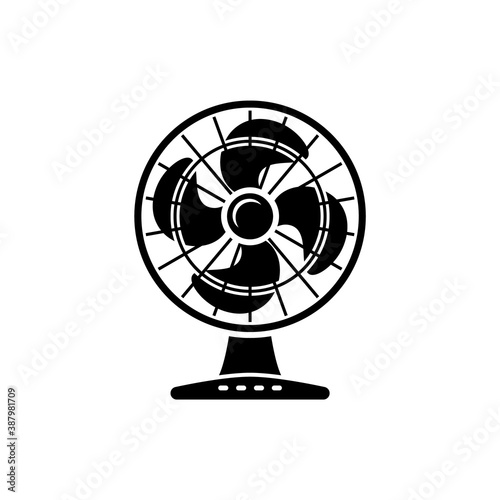 Desktop fan vector isolated icon.
