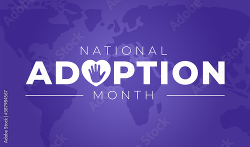 National Adoption Month Background Illustration
