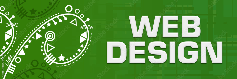 Web Design Green Random Spiral Element Left Web Design Green Random Spiral Element Left