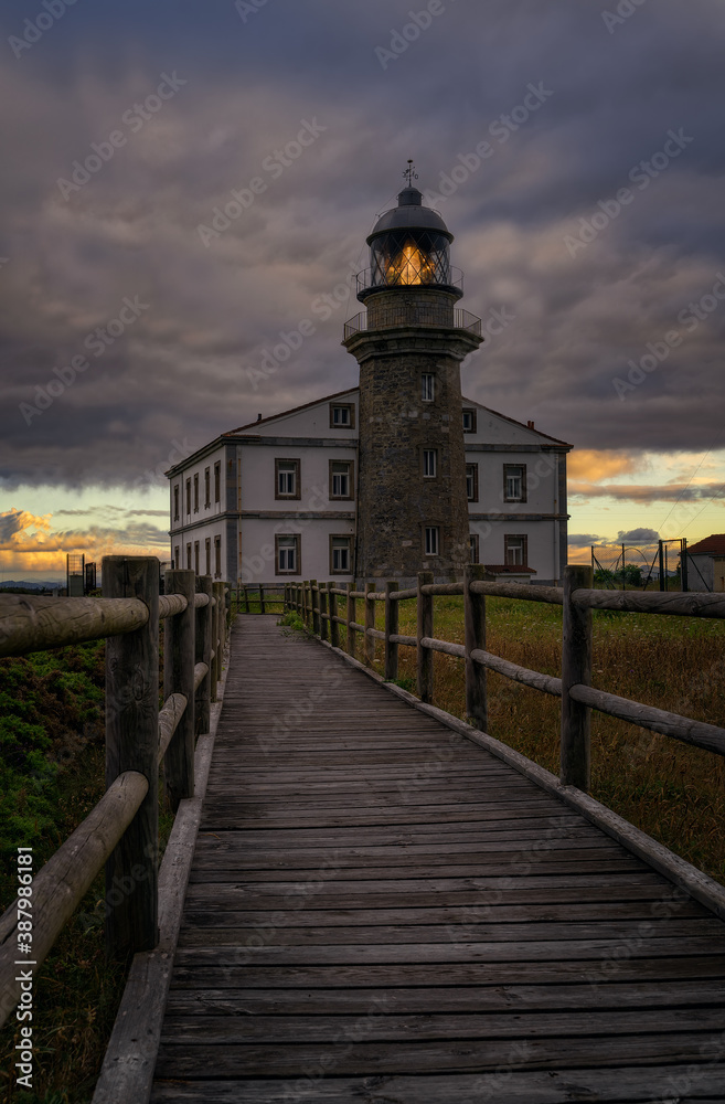 Sunset at the Asturias lighthouse