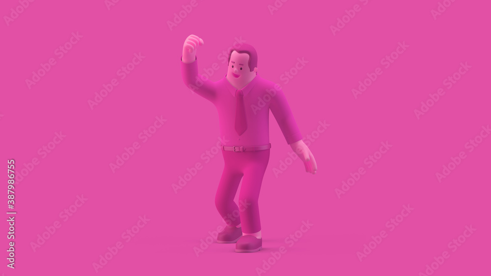 Man triumph happy YES did it on white background 3D illustration Man triumph happy YES did it on white background 3D illustration