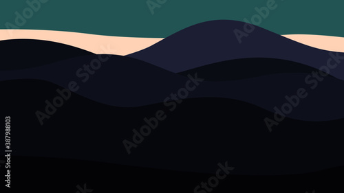illustration of a silhouette mountain