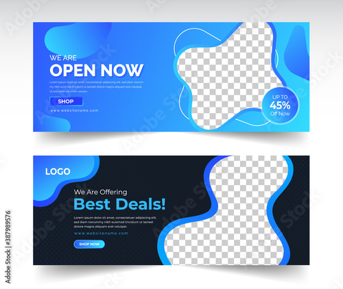 Facebook cover design editable vector file