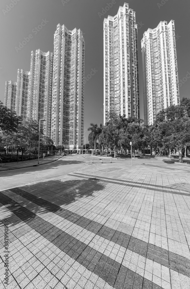 Fototapeta premium High rise residential building in Hong Kong city